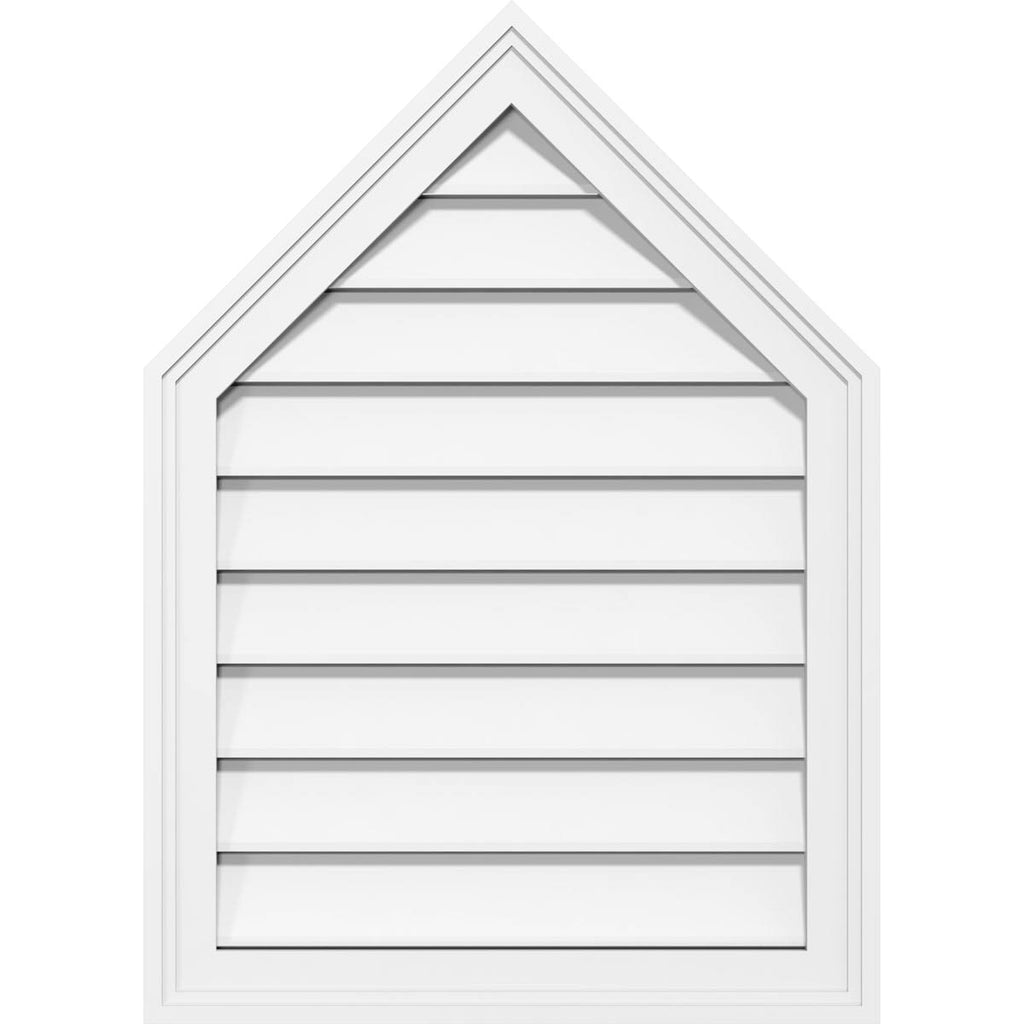 Peaked Top Surface Mount PVC Gable Vent U88986
