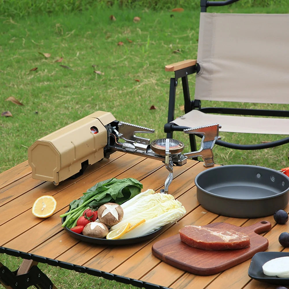2600W Camping Cassette Stove with Carrying Bag J13452