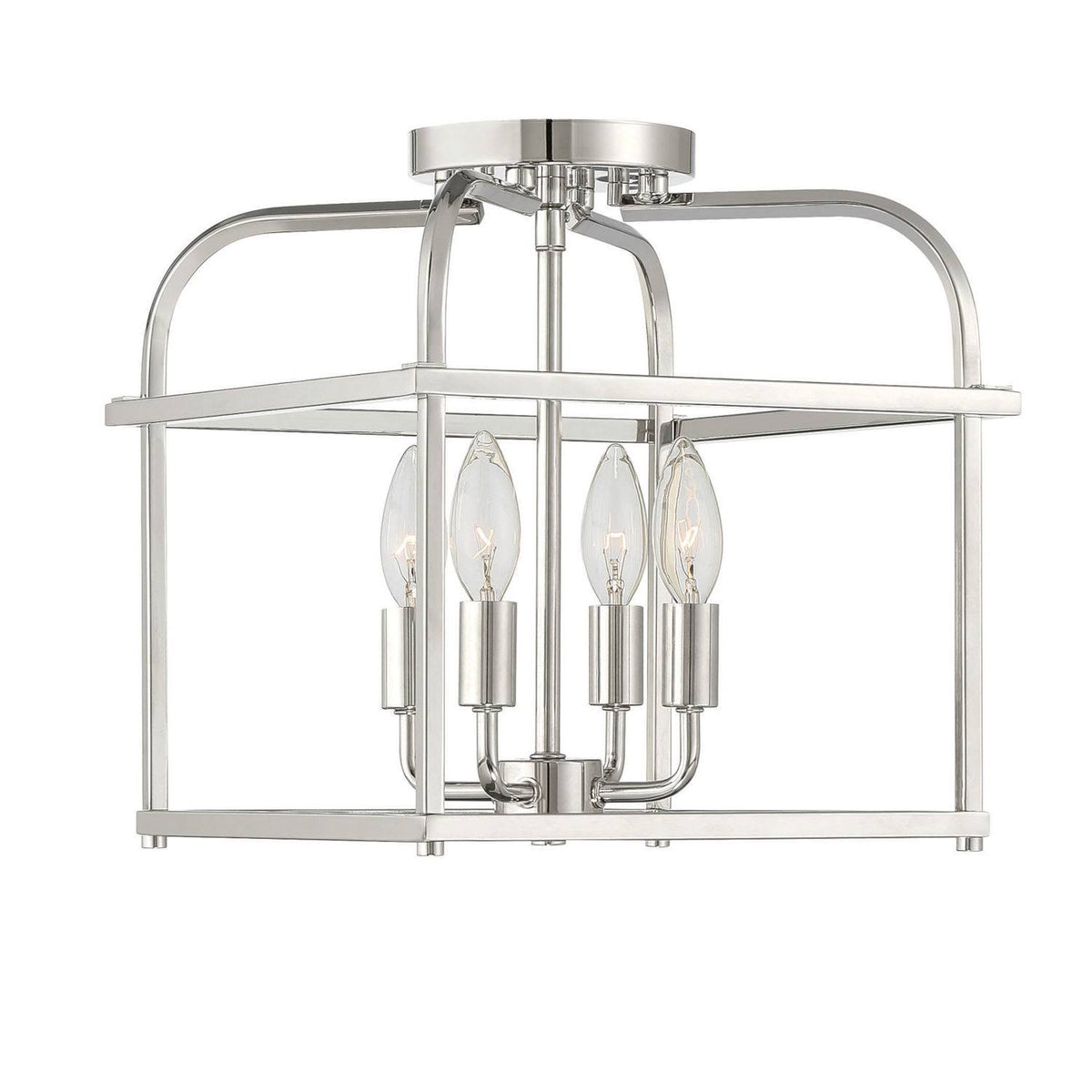 Polished Nickel Four-Light Semi-Flush Mount E708345