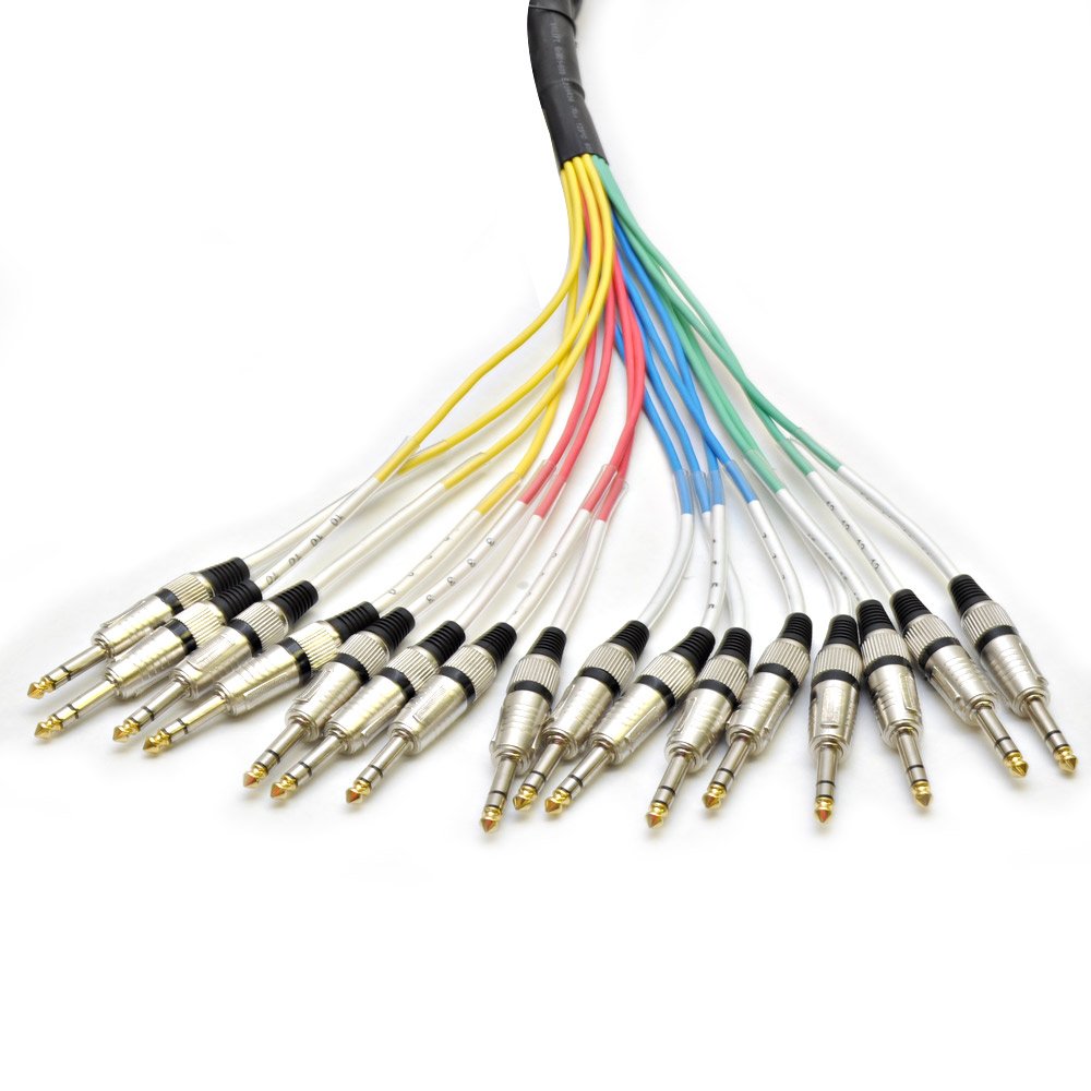8 Channel 15' XLR Female to 1/4 TRS Snake Cable S29666