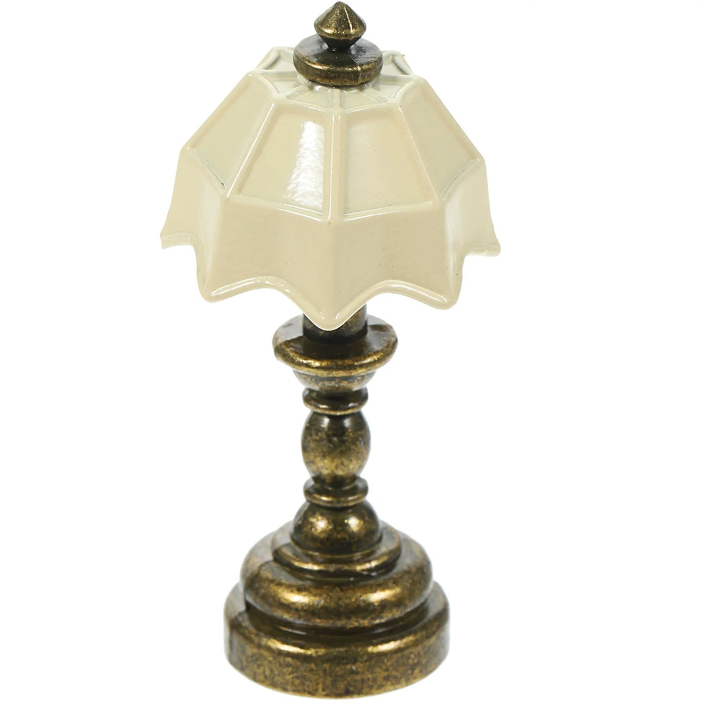 White Vintage Metal Dollhouse Lamp Bedside Table 5 Pack L31486