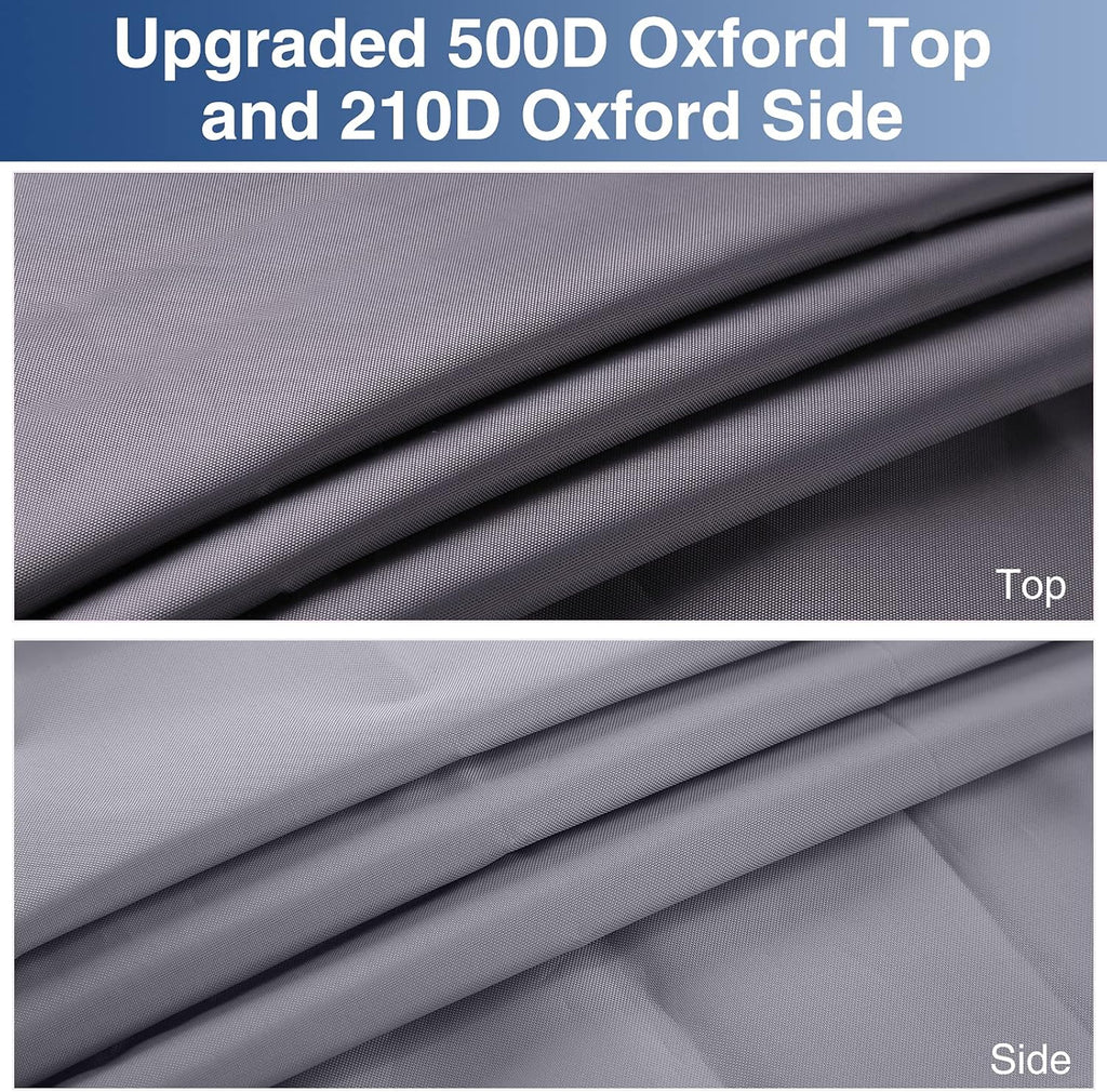 Upgraded Waterproof 500D Travel Trailer Cover with 4 Tire Covers, Tongue Jack Cover D55170