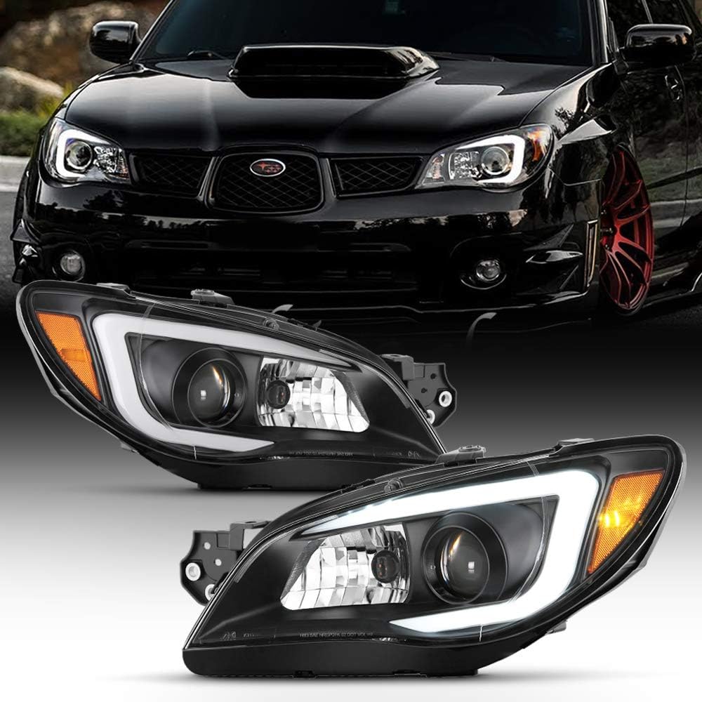 LED Tube Projector Headlights Pair F574