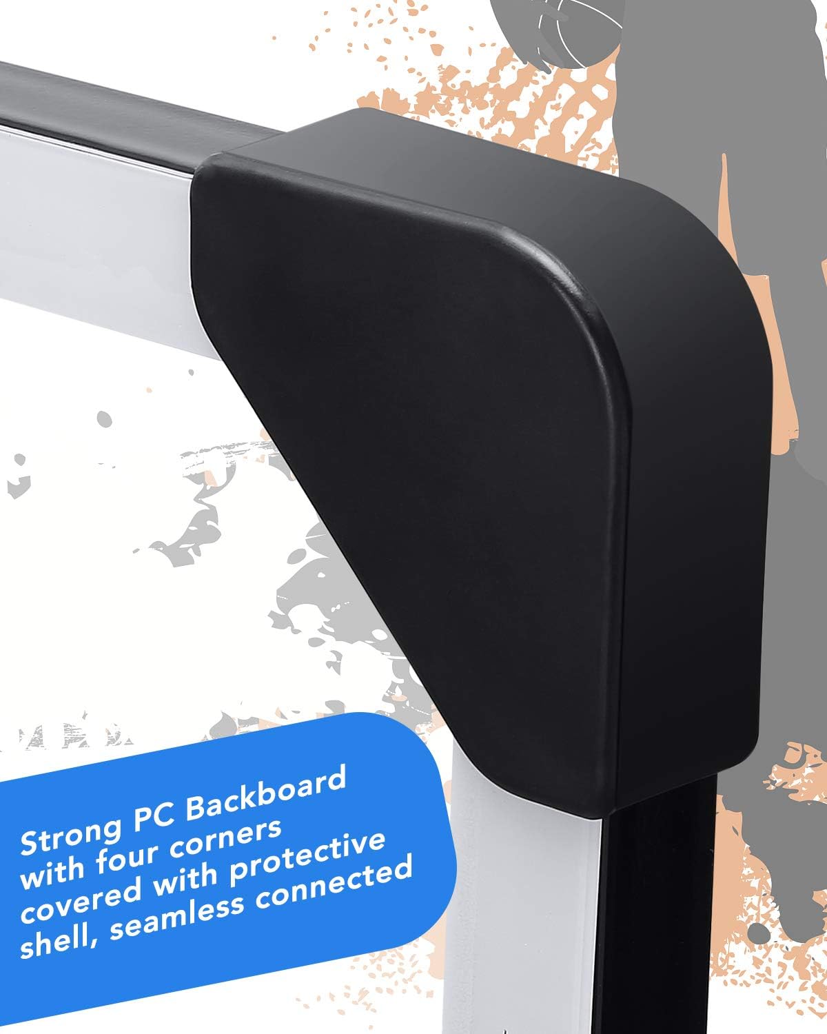 44 Inch Shatterproof Polycarbonate Basketball Backboard with Rim D87034