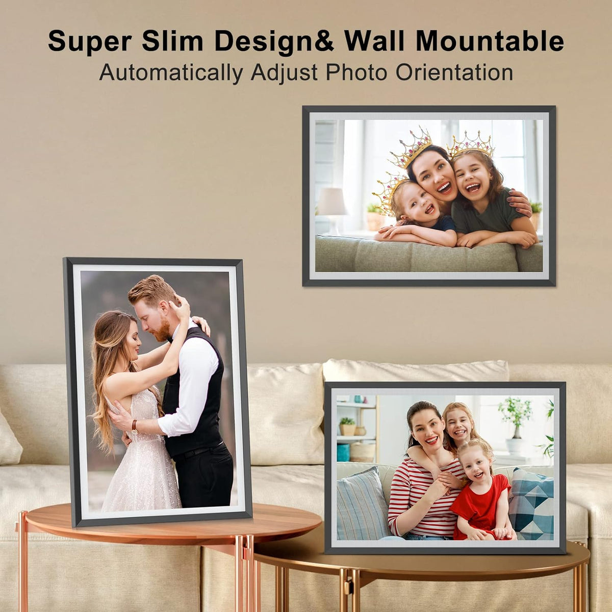 WiFi Large Digital Picture Photo Frame 15-Inch Touch Screen 32GB Memory Y646