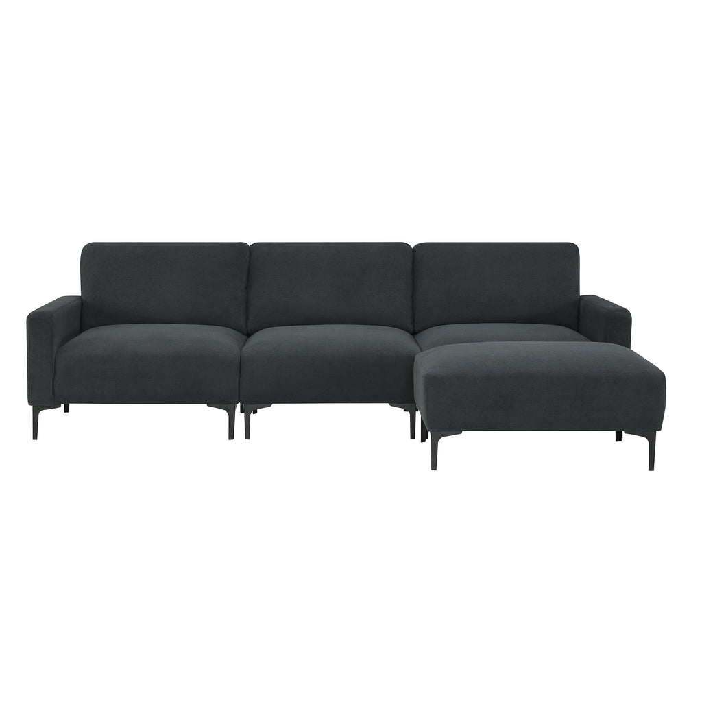 Modern L-Shaped Sectional Sofa with Convertible Ottoman Y765