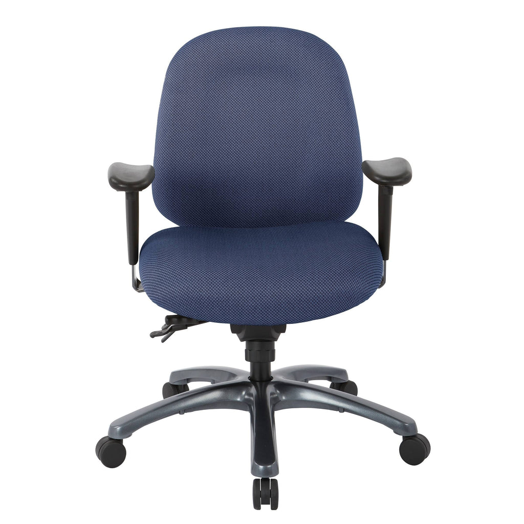 Jet Mid-Office Chair with Seat Slider and Titanium Finish Base A489177