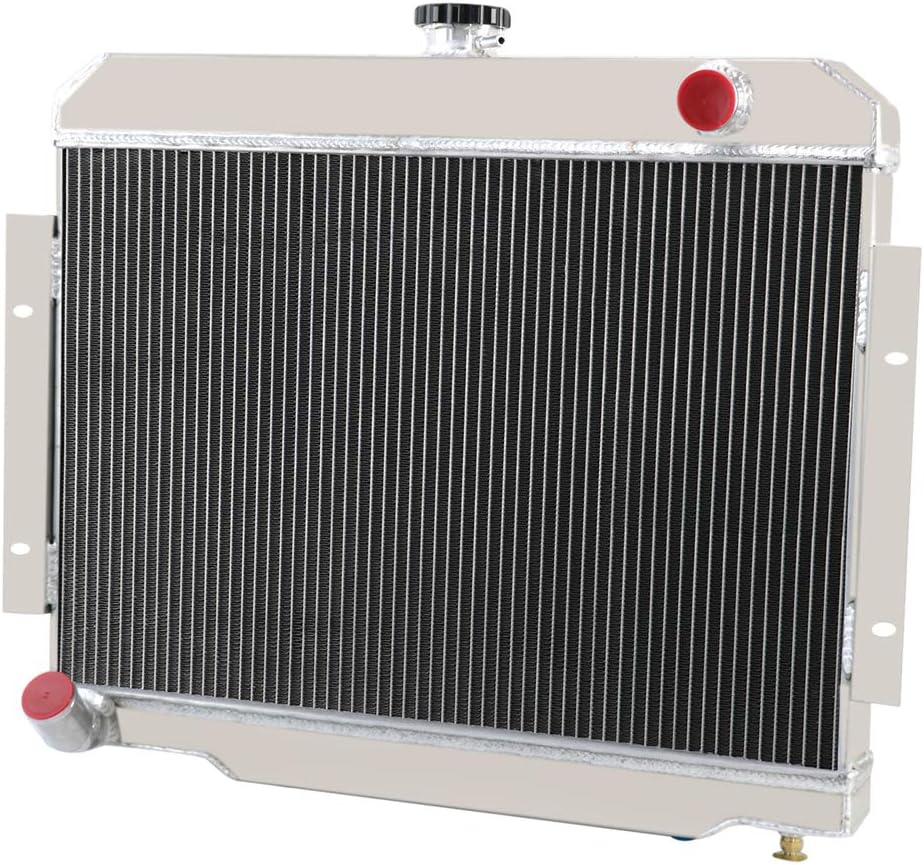 3 Row Core Aluminum Radiator with 2 x 12" Fans and Thermostat Relay Wire Kit for Jeep CJ5 CJ6 CJ7 Scrambler J692