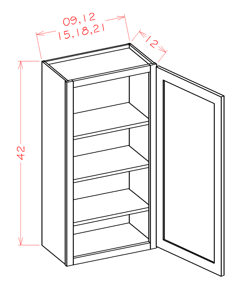Grey 1 Door 3 Shelves Wall Cabinet High-Density Fiberboard R108278