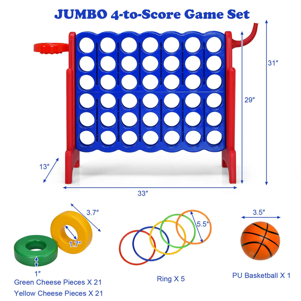 Giant Game Set Basketball Hoop & Ring Game K9475