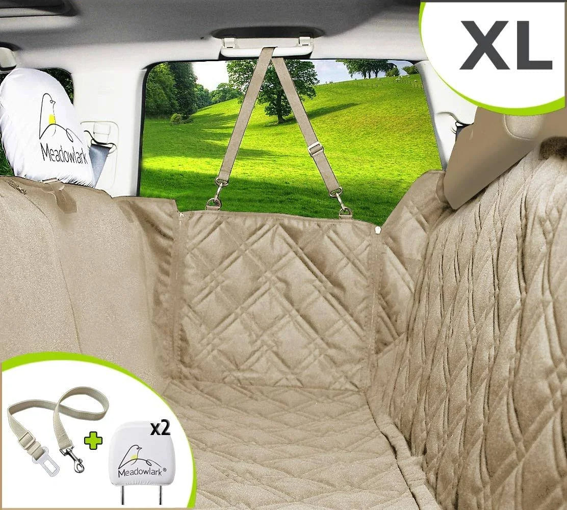 Beige XL Dog Seat Cover V20758