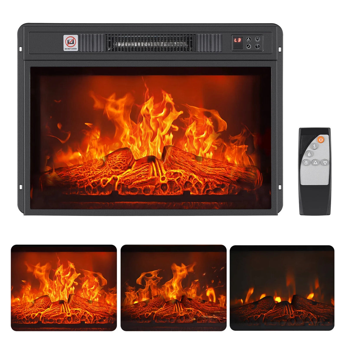 23 inch Indoor Electric Fireplace Insert with Remote Control H511052