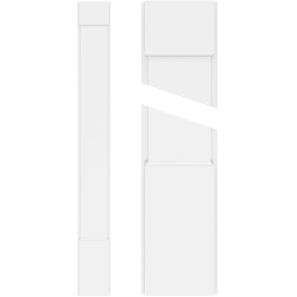 Plain PVC Pilaster with Capital and Base (Pair) G874
