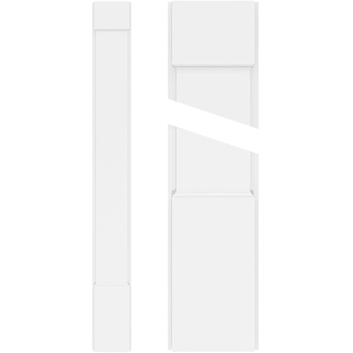 Plain PVC Pilaster with Capital and Base (Pair) G874