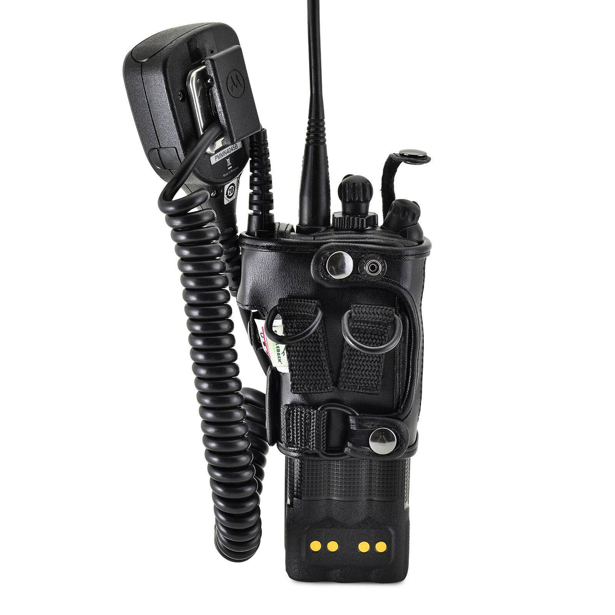 Black Leather 2 Way Radio Holder W465275