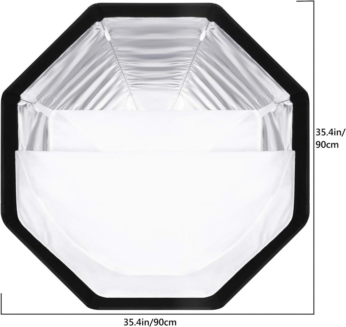 35.4 inches Foldable Octagonal Softbox with Bowens Mount Speedring, Carrying Case N6478