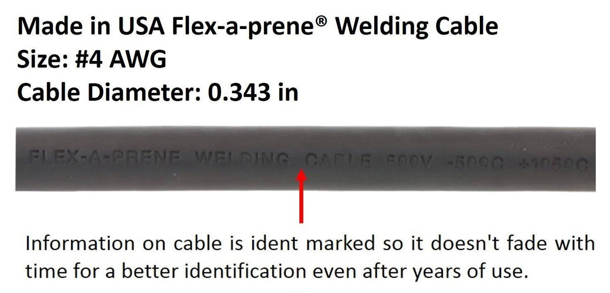150 Amp Welding Leads Set Dinse 10-25 Connector #4 AWG Cable 15 Feet Each Lead I611