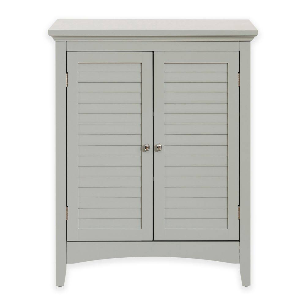Grey Floor Cabinet with 2 Shutter Doors D2792