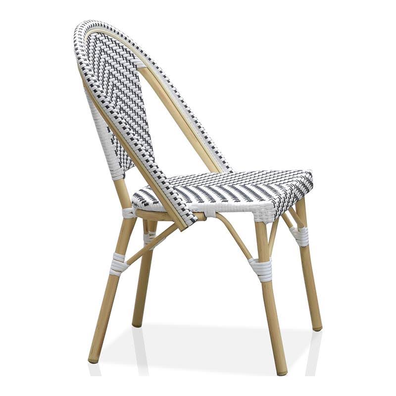 Black Metal Patio 3-Piece Table and Chair Set R61835