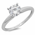 18k White Gold Solitaire Ring Z93654