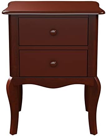 Traditional Wood 2-Drawer Nightstand in Espresso D179596