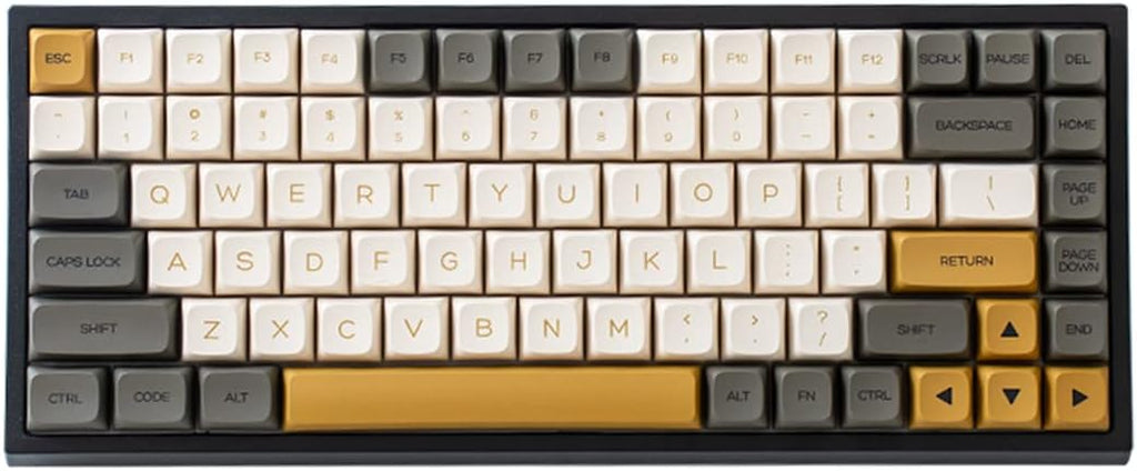 84 Keys Hot Swappable Wired Mechanical Keyboard with PBT Keycaps, RGB, Gateron Blue Switch B80505