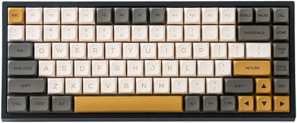 84 Keys Hot Swappable Wired Mechanical Keyboard with PBT Keycaps, RGB, Gateron Blue Switch B80505