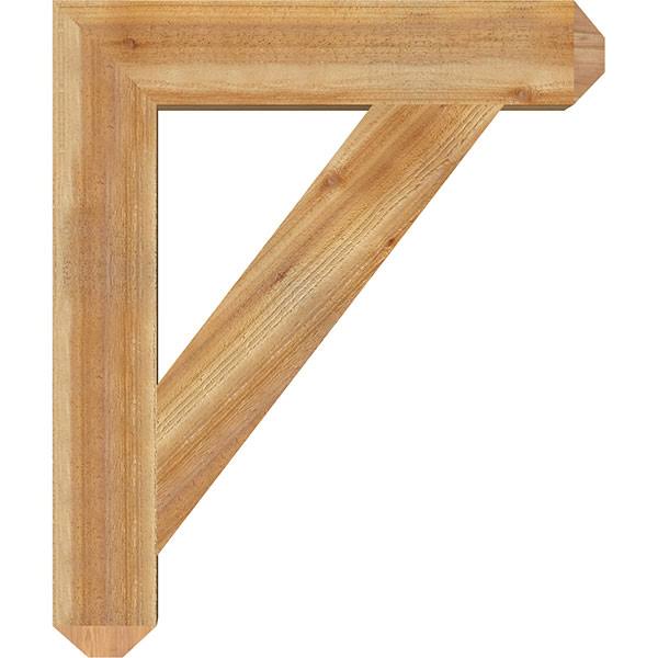 Traditional Craftsman Rough Sawn Bracket, Western Red Cedar C32314