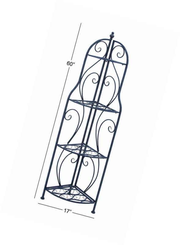 Black Metal Corner Rack T6260