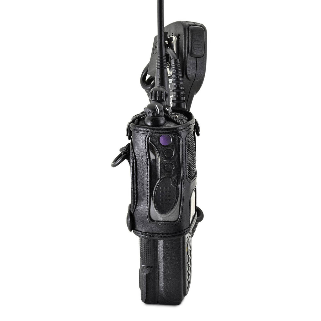 Black Leather 2 Way Radio Holder W465275
