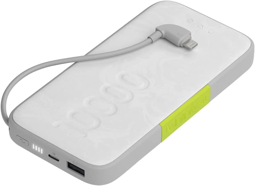 10000mAh Power Bank with Integrated USB-C Connector White Pack of 2 R543629