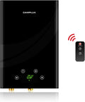 27kW 240V Electric Tankless Water Heater with Digital Display and Remote Control Black C596