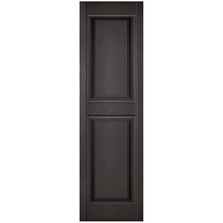 Tuxedo Grey Vinyl Raised Panel Shutters, Per Pair E4466