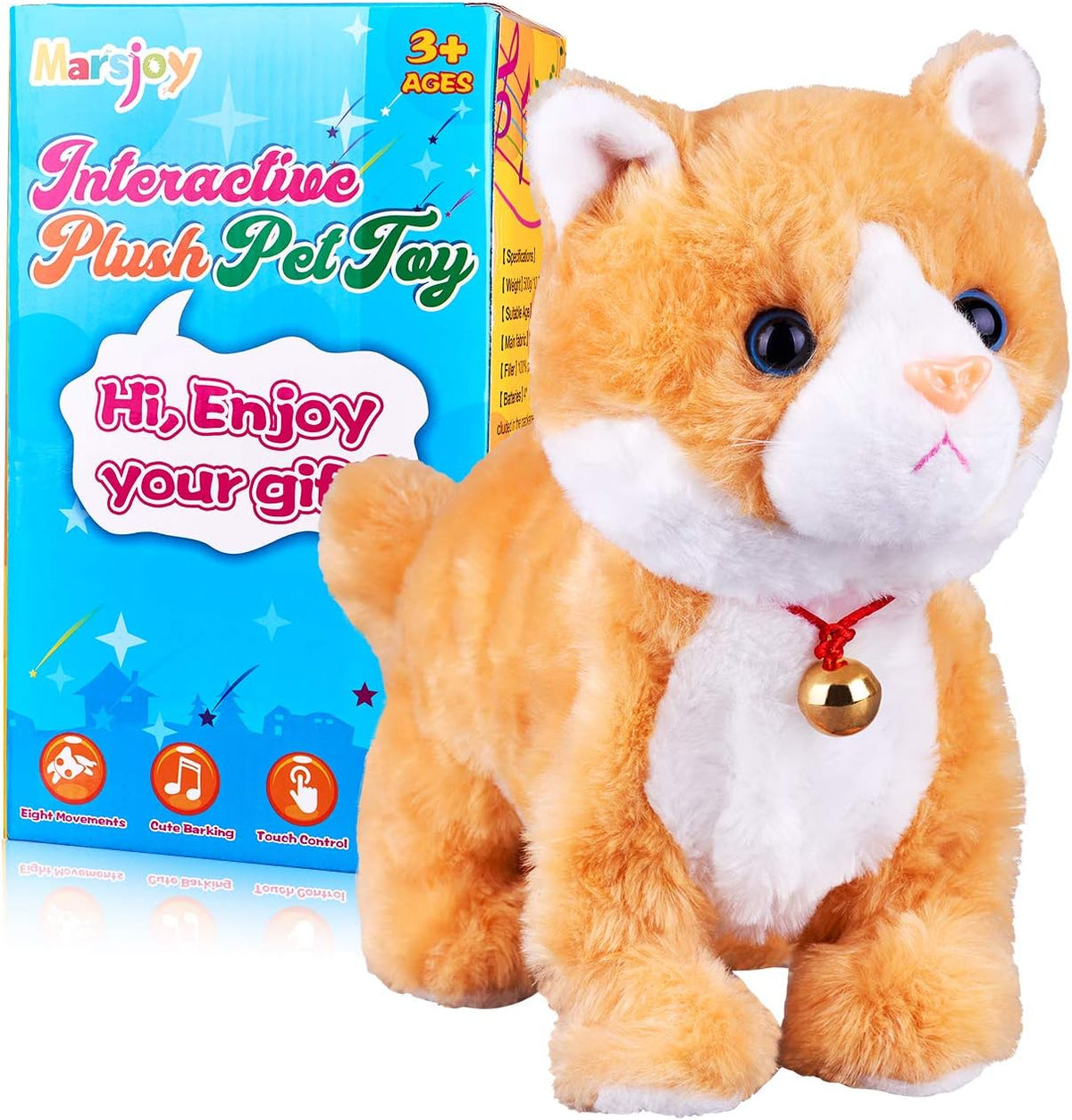 White Plush Interactive Cat Robot Toy P710463
