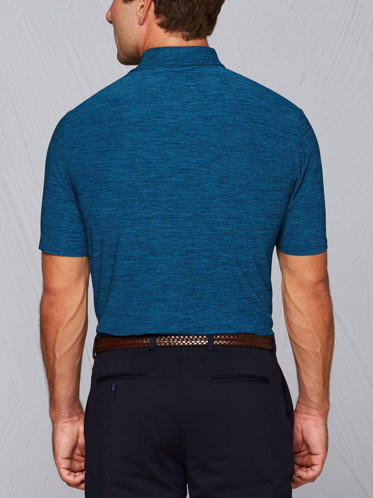 Men's Tour Authentic Heather Striped Polo