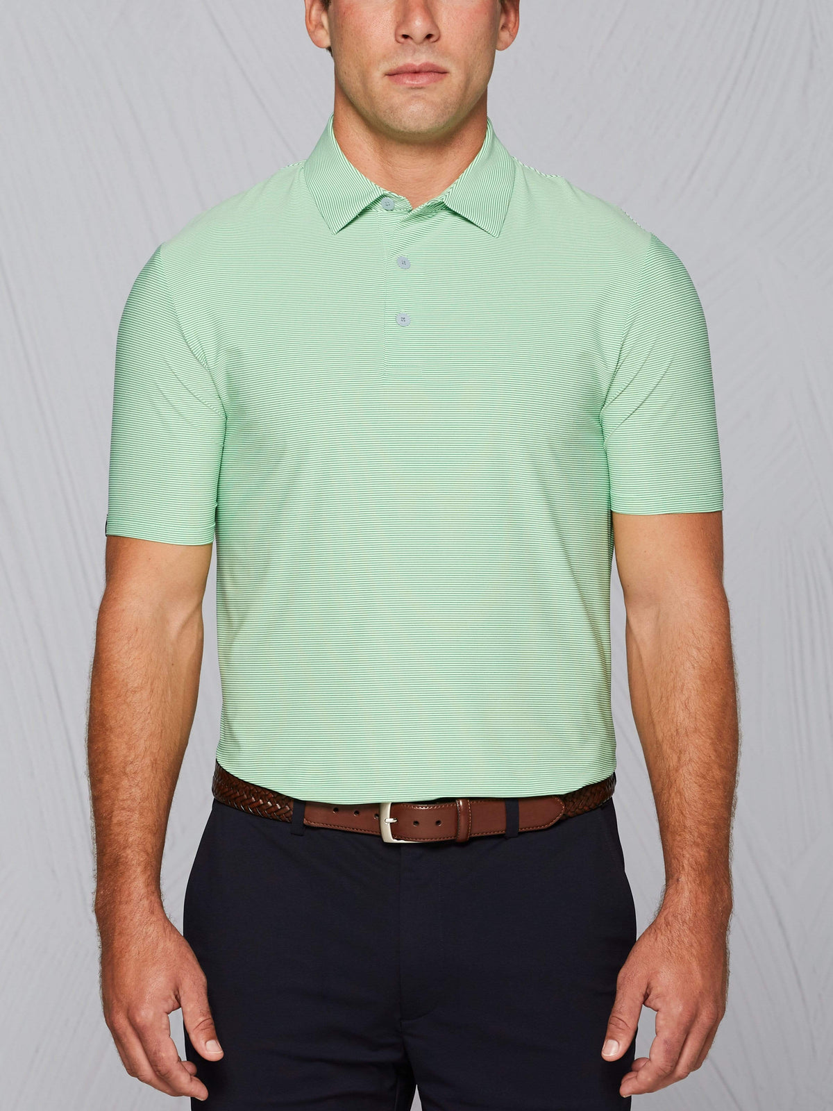 Men's Tour Authentic Heather Striped Polo