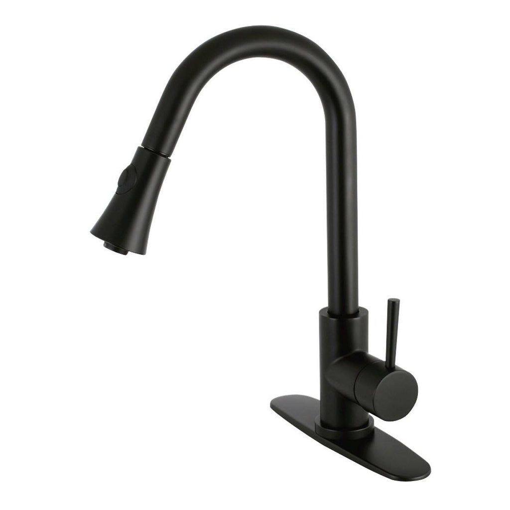 Satin Nickel Kitchen Faucet with Pull-Down Sprayer T10784
