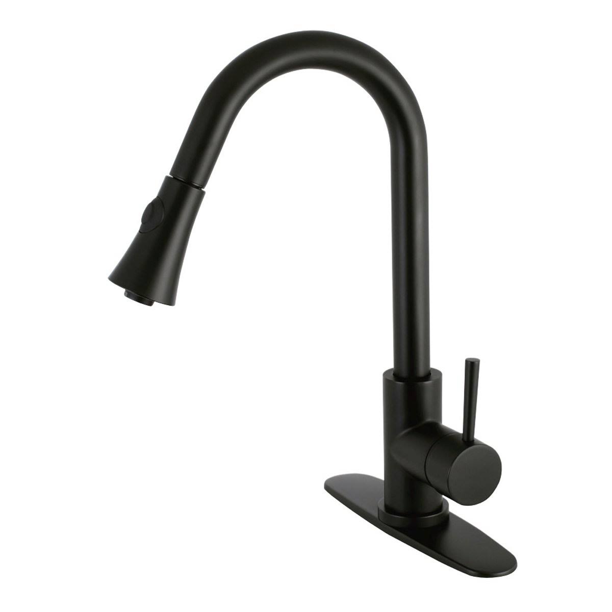 Satin Nickel Kitchen Faucet with Pull-Down Sprayer T10784