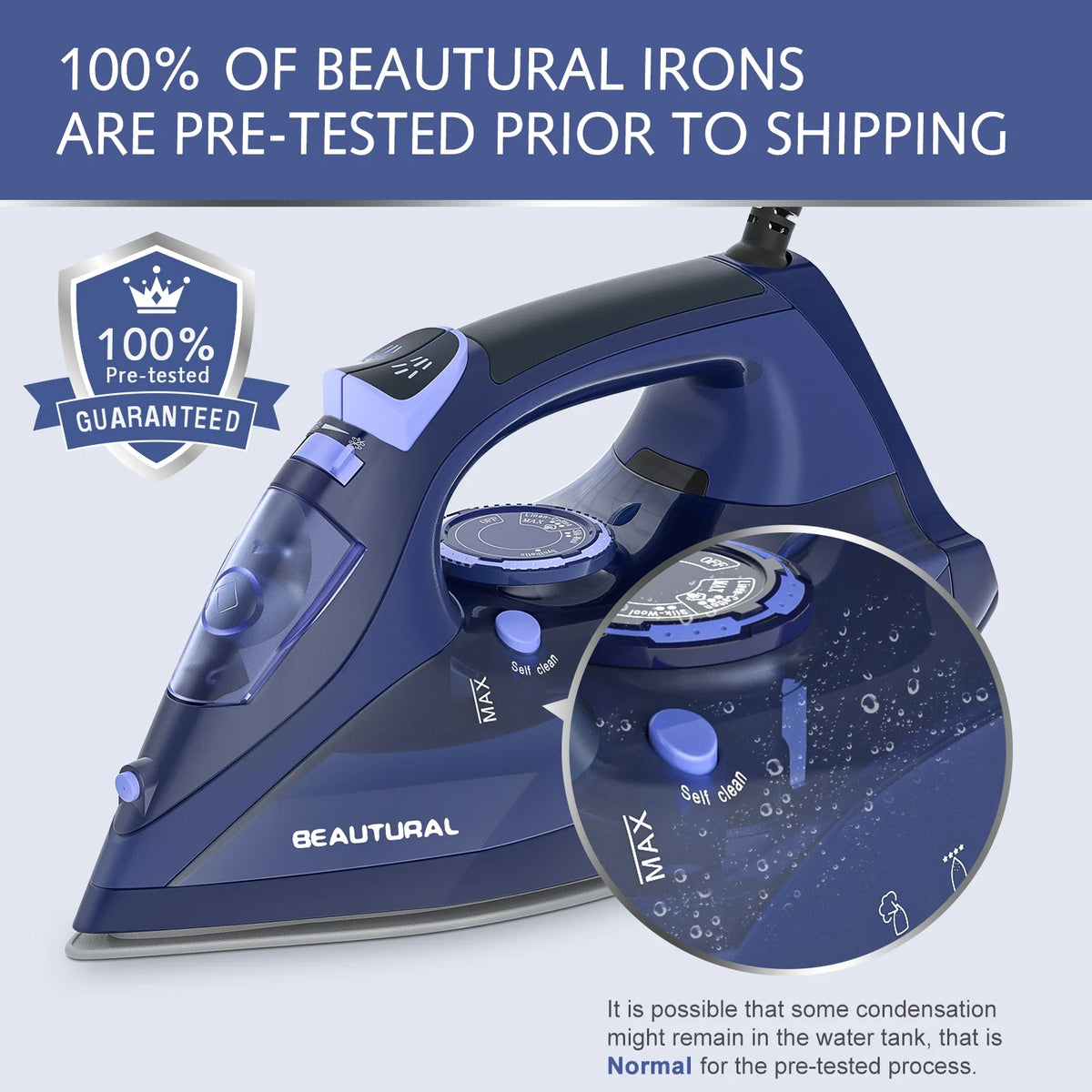 Steam Iron with Thermostat Dial, Self-Cleaning J632181