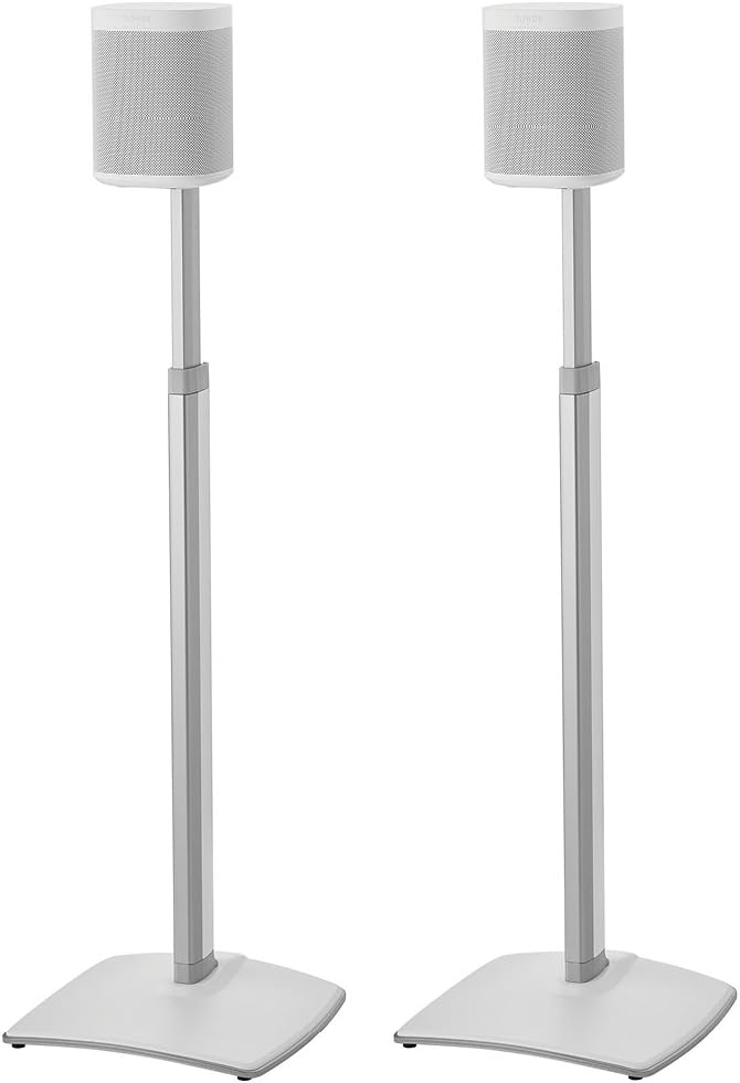 Black Pair Adjustable Height Wireless Speaker Stands T63096