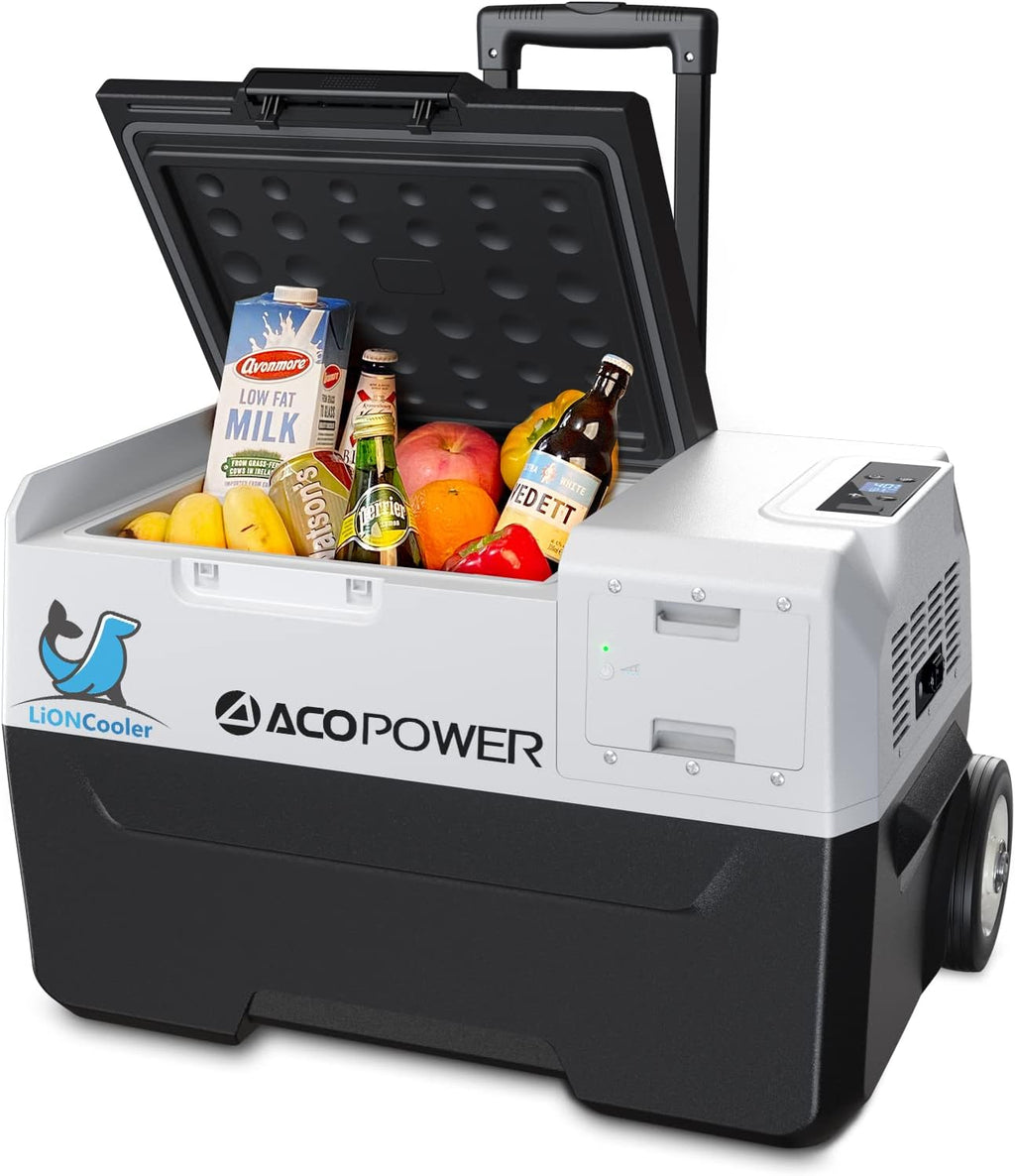 32 Quarts Portable Freezer Refrigerator with Rechargeable Battery, Silver F769