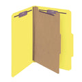 Yellow Legal Size Classification Folders with Fasteners, 10 per Box L6875