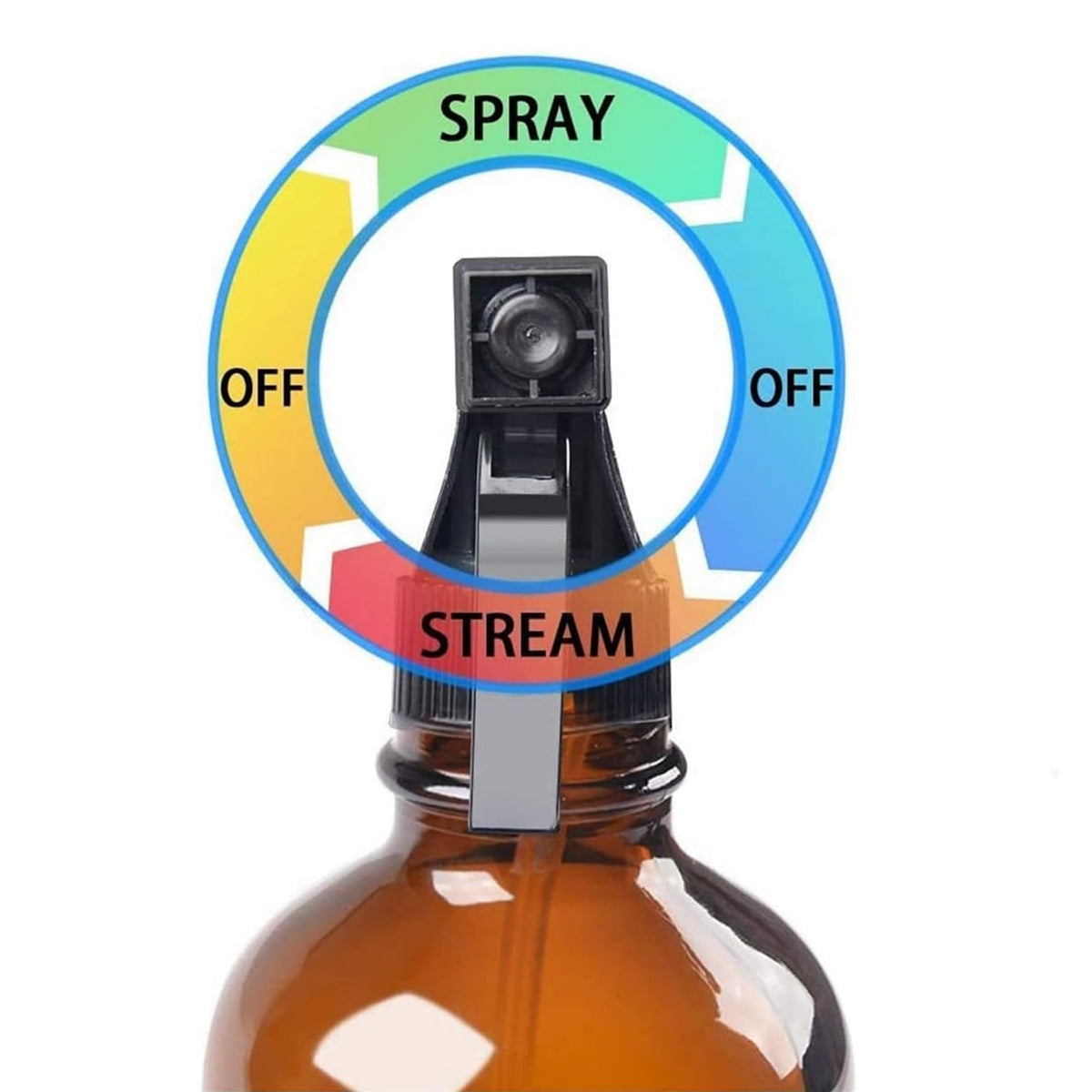 6 Pack 16 oz Amber Glass Spray Bottles T349728