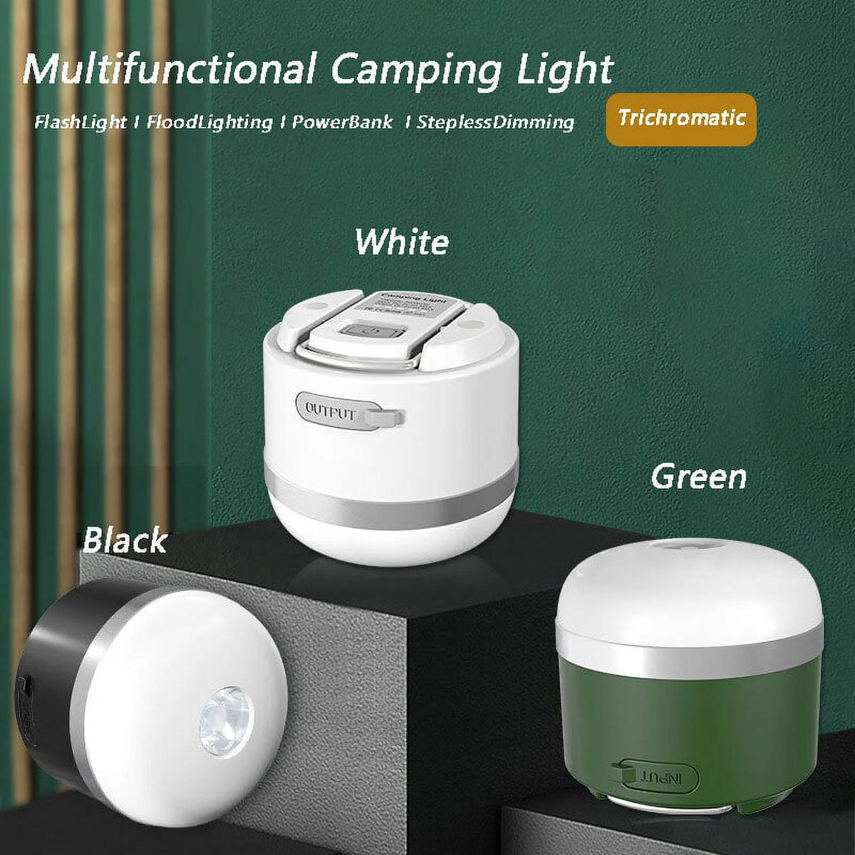 LED Camping Lantern 3000-6500 Lumen Portable Hurricane Lamp USB Rechargeable Z2621
