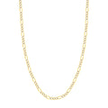 14K Two-Tone Gold 24" 4.75mm Pave Figaro Chain Necklace J93270