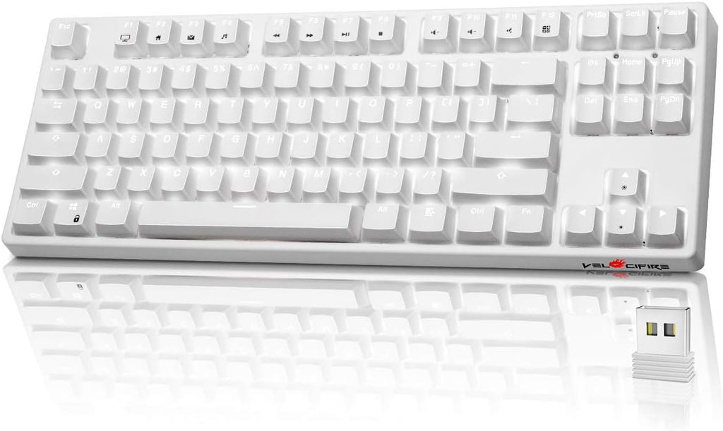 87 Key Wireless Mechanical Gaming Keyboard with Red Switches Z6483