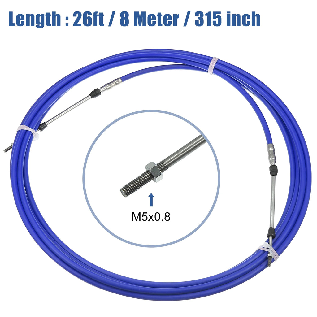 26ft Marine Throttle Shift Remote Control Box Cable for Yamaha Outboard Engine Boat P73891