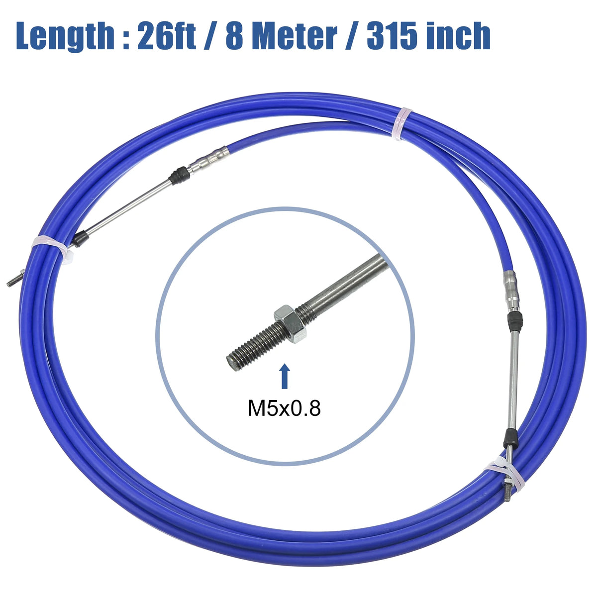 26ft Marine Throttle Shift Remote Control Box Cable for Yamaha Outboard Engine Boat P73891