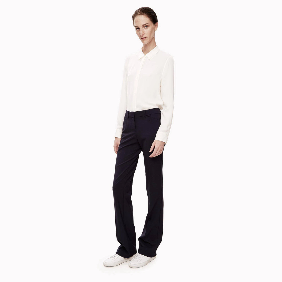 Stretch Wool Relaxed Straight Pant L62411