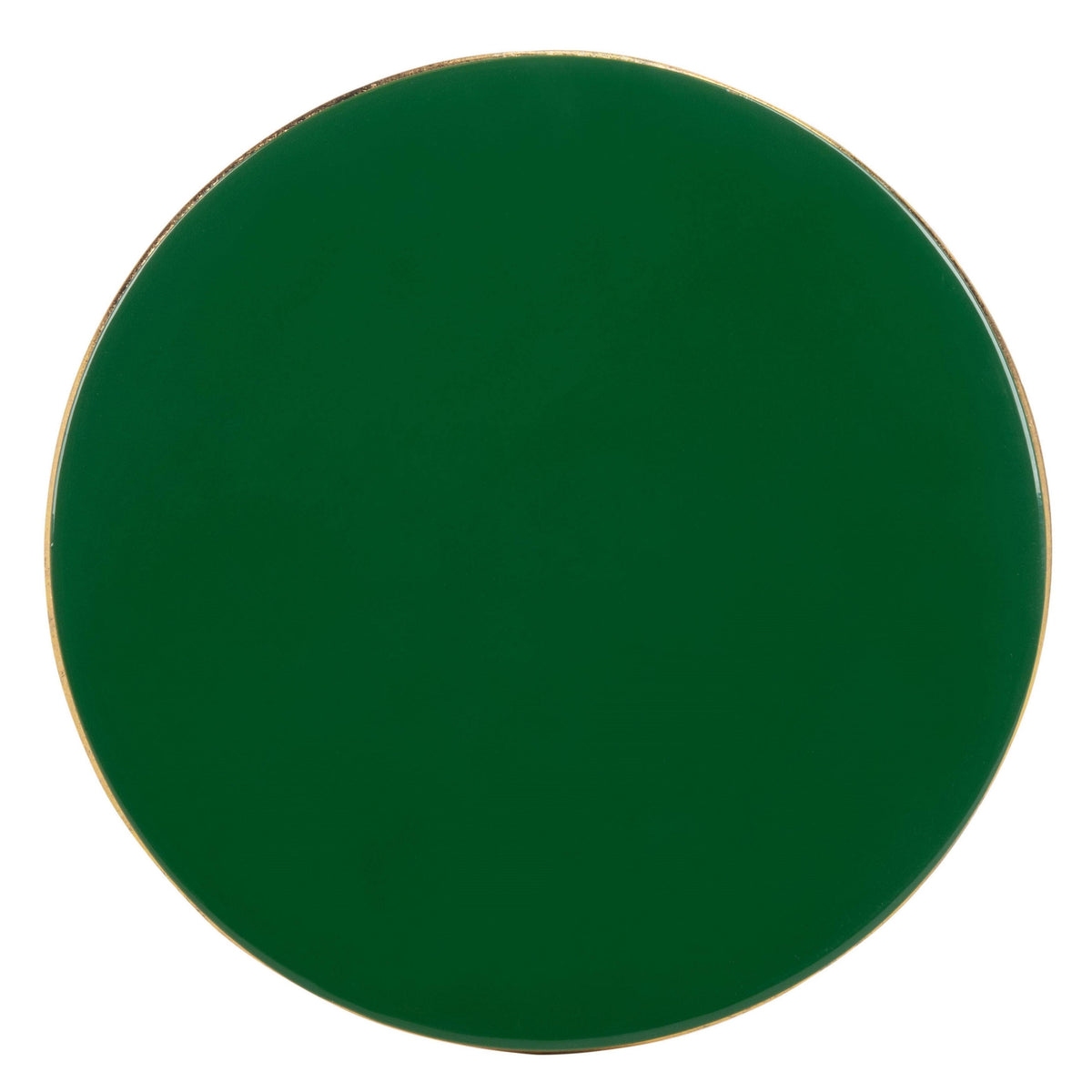 Hunter Green and Gold Round C Table R2787